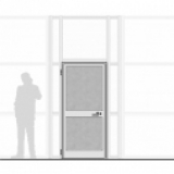 MPA90F scheda prodotto - Porta in alluminio e feltro inserita nel pannello- cm 90x210h Porta in alluminio e feltro inserita nel pannello- cm 90x210h - Porta in alluminio e feltro inserita nel pannello- cm 90x210h