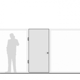 Porta in multistrato bilaminato con cerniere - cm 90x200h