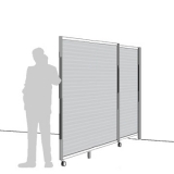 MSL02.15 scheda prodotto - Separè a parete MACRO SLIDE LT Separè a parete MACRO SLIDE LT "alveolare" - cm 270x200h (2 elementi) - Separè a parete MACRO SLIDE LT