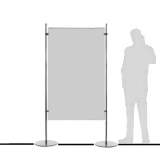 EX10T2 scheda prodotto - Pannello espositivo EXPO' Pannello espositivo EXPO' "composito" con basi tonde - cm 110x200h - Pannello espositivo EXPO'