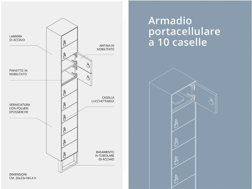 Prodotti di complemento: LINEA ARMADI PORTACELLULARE
