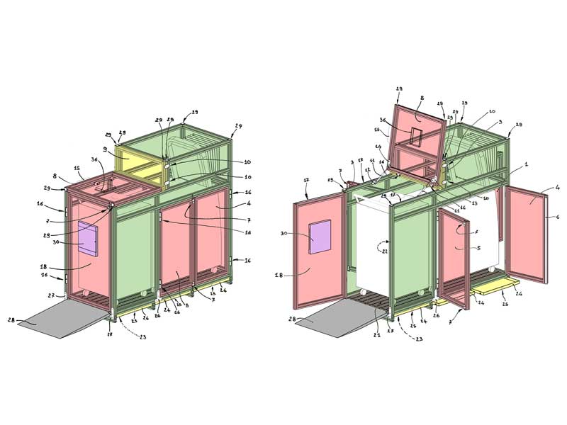 Cabinet per macchinario industriale