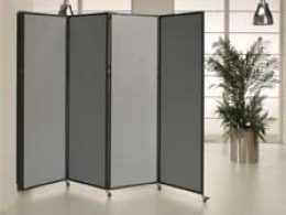 Separè a parete CLIPPER ROLLER LIGHT "laminato" - cm 394x201h (6 elementi)