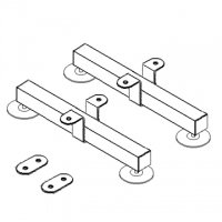 Pannello divisorio ALA "vetroplastico"  dotato di coppia piedi AAP02 - cm 100x180h