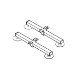 Piede stabilizzatore ALA dritto - cm 45x5h (coppia) - Piede stabilizzatore ALA dritto - cm 45x5h (coppia)