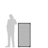 CL65.13F scheda prodotto - Pannello divisorio CLIPPER Pannello divisorio CLIPPER "feltro" - cm 65x130h - Pannello divisorio CLIPPER