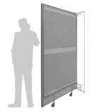 JU15.22R2 scheda prodotto - Schermo fonoassorbente e fonoimpedente di prosecuzione JUMBO - cm 150x227h con 2 piedi su ruote frenate Schermo fonoassorbente e fonoimpedente di prosecuzione JUMBO - cm 150x227h con 2 piedi su ruote frenate - Schermo fonoassorbente e fonoimpedente di prosecuzione JUMBO - cm 150x227h con 2 piedi su ruote frenate