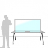 SFO16.08A scheda prodotto - Schermo parafiato MACRO FRONT OFFICE - cm 160x80h con fessura passacarte Schermo parafiato MACRO FRONT OFFICE - cm 160x80h con fessura passacarte - Schermo parafiato MACRO FRONT OFFICE - cm 160x80h con fessura passacarte