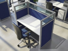 Pannello divisorio MACRO.OFX "finestrato feltro" - cm 160x160h