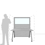 MX12.16F scheda prodotto - Pannello divisorio MACRO.OFX Pannello divisorio MACRO.OFX "finestrato feltro" - cm 120x160h - Pannello divisorio MACRO.OFX