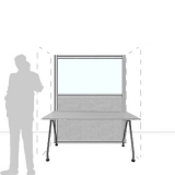 MX14.18F scheda prodotto - Pannello divisorio MACRO.OFX Pannello divisorio MACRO.OFX "finestrato feltro" - cm 140x180h - Pannello divisorio MACRO.OFX