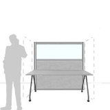 MX16.16F scheda prodotto - Pannello divisorio MACRO.OFX Pannello divisorio MACRO.OFX "finestrato feltro" - cm 160x160h - Pannello divisorio MACRO.OFX