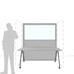 Pannello divisorio MACRO.OFX "finestrato feltro" - cm 160x180h