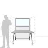 MX10.16L scheda prodotto - Pannello divisorio MACRO.OFX Pannello divisorio MACRO.OFX "finestrato laminato" - cm 100x160h - Pannello divisorio MACRO.OFX