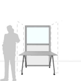 MX10.18L scheda prodotto - Pannello divisorio MACRO.OFX Pannello divisorio MACRO.OFX "finestrato laminato" - cm 100x180h - Pannello divisorio MACRO.OFX