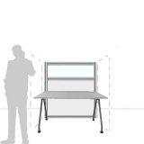 MX12.14L scheda prodotto - Pannello divisorio MACRO.OFX Pannello divisorio MACRO.OFX "finestrato laminato" - cm 120x140h - Pannello divisorio MACRO.OFX