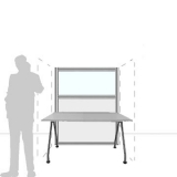 MX12.16L scheda prodotto - Pannello divisorio MACRO.OFX Pannello divisorio MACRO.OFX "finestrato laminato" - cm 120x160h - Pannello divisorio MACRO.OFX