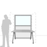 MX12.18L scheda prodotto - Pannello divisorio MACRO.OFX Pannello divisorio MACRO.OFX "finestrato laminato" - cm 120x180h - Pannello divisorio MACRO.OFX