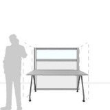 MX14.14L scheda prodotto - Pannello divisorio MACRO.OFX Pannello divisorio MACRO.OFX "finestrato laminato" - cm 140x140h - Pannello divisorio MACRO.OFX