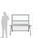 MX16.16L scheda prodotto - Pannello divisorio MACRO.OFX Pannello divisorio MACRO.OFX "finestrato laminato" - cm 160x160h - Pannello divisorio MACRO.OFX