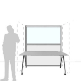 MX16.18L scheda prodotto - Pannello divisorio MACRO.OFX Pannello divisorio MACRO.OFX "finestrato laminato" - cm 160x180h - Pannello divisorio MACRO.OFX