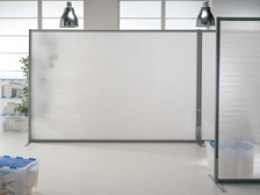 KIT MACRO cm.400x200h (n.2.pannelli cm. 150x200h +n.1 pannello cm.100x200h) con 4 basi dritte rastremate