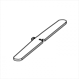 Base dritta MACRO - cm 30x6 rastremata con 2 fori