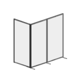 KIT MACRO cm.300x200h (n.3.pannelli cm. 100x200h) con 4 basi dritte rastremate - KIT MACRO cm.300x200h (n.3.pannelli cm. 100x200h) con 4 basi dritte rastremate