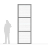 M10.30P-T2 scheda prodotto - Pannello divisorio MACRO Pannello divisorio MACRO "alveolare" con doppia traversa - cm 100x300h - Pannello divisorio MACRO