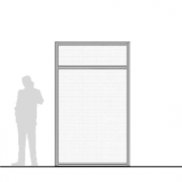 Pannello divisorio MACRO "alveolare" con traversa - cm 150x250h 