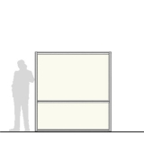 M20.20L scheda prodotto - Pannello divisorio MACRO Pannello divisorio MACRO "laminato" con traversa aggiuntiva - cm 200x200h - Pannello divisorio MACRO