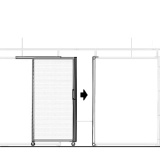 MS10.20P scheda prodotto - Pannello scorrevole MACRO Pannello scorrevole MACRO "alveolare" - cm 100x200h completo di guida superiore / ruote / serratura e battuta di arrivo - Pannello scorrevole MACRO
