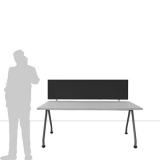 Schermo divisorio fonoassorbente TXT "desk" - con 2 morsetti tipo A - cm 180x40h - Schermo divisorio fonoassorbente TXT 