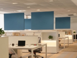 Pannello fonoassorbente sospeso TXT "leaf" - cm 160x60h