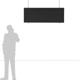 Pannello fonoassorbente sospeso TXT "leaf" - cm 180x60h - Pannello fonoassorbente sospeso TXT 