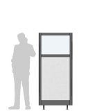 X08.18IL scheda prodotto - Pannello divisorio XILOX Pannello divisorio XILOX "finestrato laminato" - cm 80x180h - Pannello divisorio XILOX