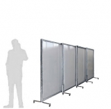 MS60.20P scheda prodotto - Separè autostabile MACRO SLIDE Separè autostabile MACRO SLIDE "pvc" - cm 600x200h (4 elementi) - Separè autostabile MACRO SLIDE