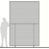 MV20.30P scheda prodotto - Schermo mobile su ruote MACRO VELA Schermo mobile su ruote MACRO VELA "alveolare" - cm 200x300h - Schermo mobile su ruote MACRO VELA