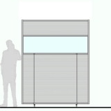 MV20.25IP scheda prodotto - Schermo mobile su ruote MACRO VELA Schermo mobile su ruote MACRO VELA "finestrato alveolare" - cm 200x250h - Schermo mobile su ruote MACRO VELA