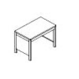 Scrivania pannellata con struttura metallica cm 100. - Scrivania pannellata con struttura metallica cm 100.