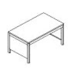 Scrivania pannellata con struttura metallica cm 120. - Scrivania pannellata con struttura metallica cm 120.