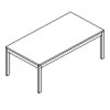 Tavolo riunioni con struttura metallica cm 250. - Tavolo riunioni con struttura metallica cm 250.